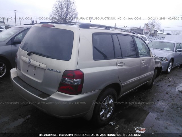 JTEHP21A170215474 - 2007 TOYOTA HIGHLANDER SPORT BEIGE photo 4