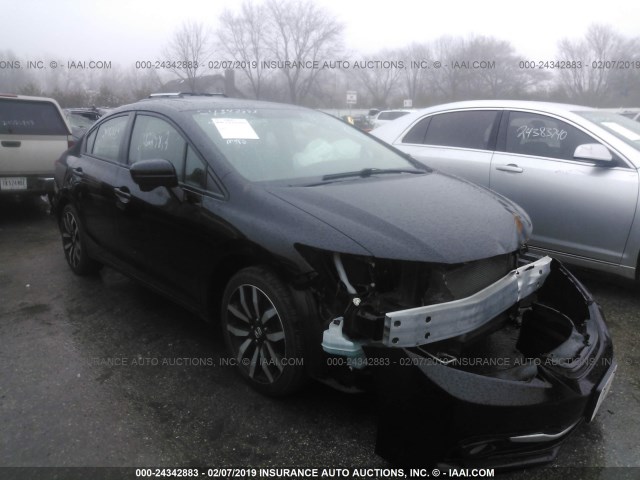 2HGFB2F99FH504073 - 2015 HONDA CIVIC EXL BLACK photo 1