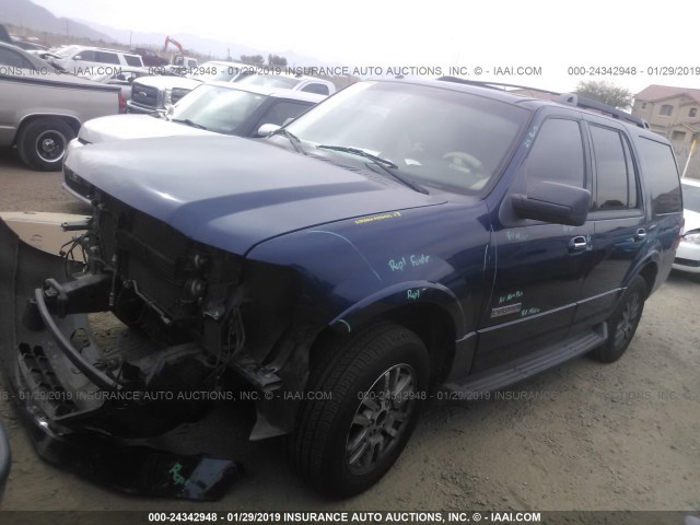 1FMFU15598LA78548 - 2008 FORD EXPEDITION XLT BLUE photo 2