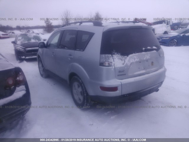 JA4AT2AW9AZ006431 - 2010 MITSUBISHI OUTLANDER ES SILVER photo 3