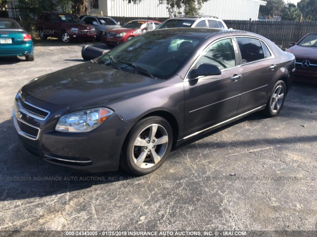 1G1ZC5E09CF349463 - 2012 CHEVROLET MALIBU 1LT GRAY photo 2