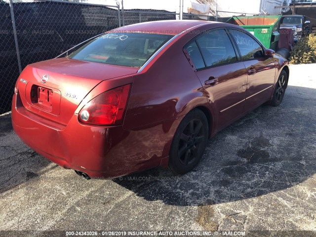 1N4BA41E95C846355 - 2005 NISSAN MAXIMA SE/SL RED photo 4