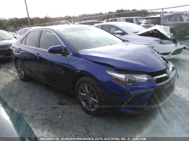 4T1BF1FK6GU527383 - 2016 TOYOTA CAMRY LE/XLE/SE/XSE BLUE photo 1