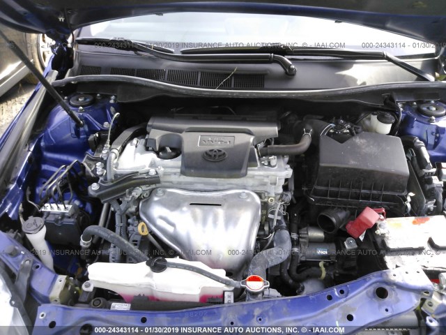 4T1BF1FK6GU527383 - 2016 TOYOTA CAMRY LE/XLE/SE/XSE BLUE photo 10