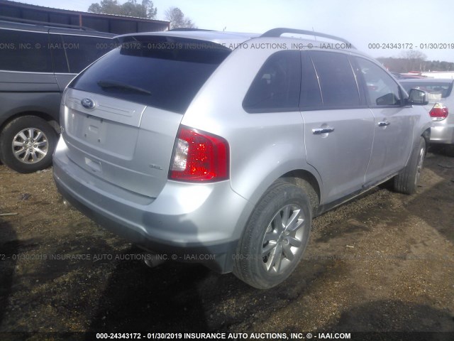 2FMDK3JC0BBA41389 - 2011 FORD EDGE SEL GRAY photo 4