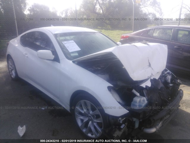 KMHHT6KD9DU084374 - 2013 HYUNDAI GENESIS COUPE 2.0T WHITE photo 1