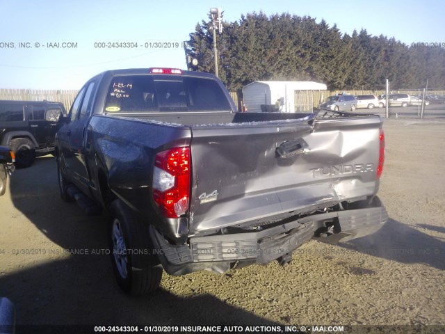 5TFUM5F18FX062720 - 2015 TOYOTA TUNDRA DOUBLE CAB SR/SR5 GRAY photo 3