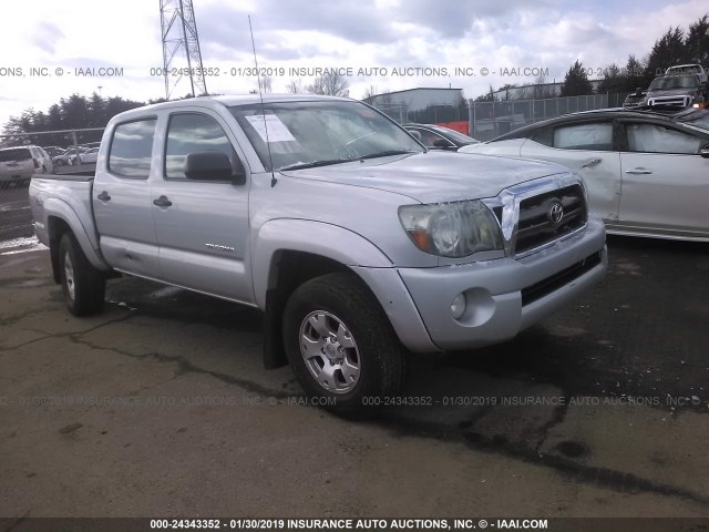 3TMJU62N09M081435 - 2009 TOYOTA TACOMA DOUBLE CAB PRERUNNER SILVER photo 1