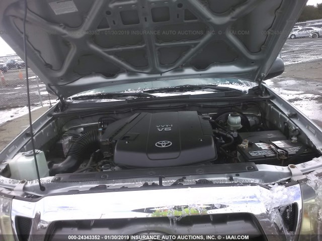 3TMJU62N09M081435 - 2009 TOYOTA TACOMA DOUBLE CAB PRERUNNER SILVER photo 10