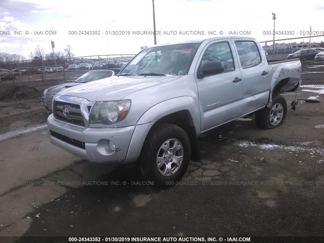 3TMJU62N09M081435 - 2009 TOYOTA TACOMA DOUBLE CAB PRERUNNER SILVER photo 2