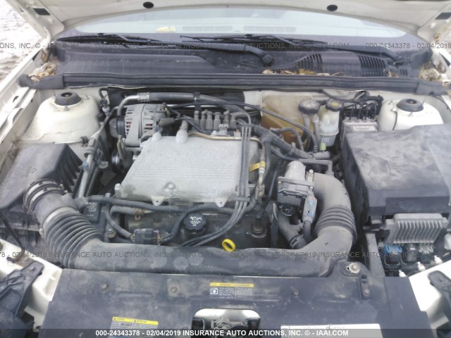 1G1ZT54875F215139 - 2005 CHEVROLET MALIBU LS WHITE photo 10