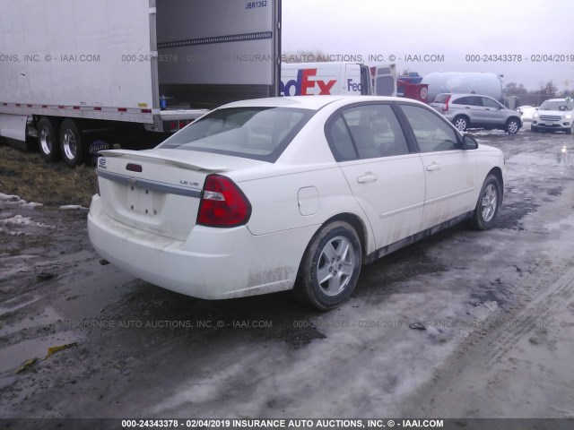 1G1ZT54875F215139 - 2005 CHEVROLET MALIBU LS WHITE photo 4