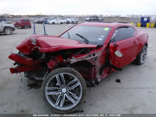 1G1FB1RS4J0137855 - 2018 CHEVROLET CAMARO LT RED photo 2