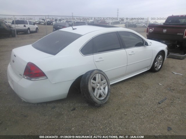 2G1WB5E39E1152884 - 2014 CHEVROLET IMPALA LIMITED LT WHITE photo 4