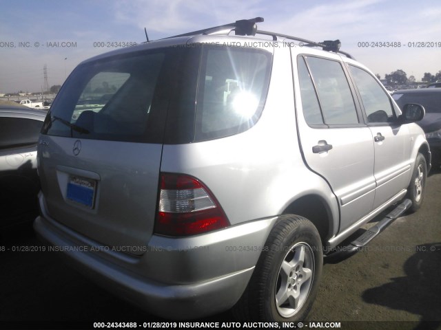 4JGAB54E61A225094 - 2001 MERCEDES-BENZ ML 320 SILVER photo 4