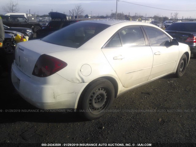 1G2ZF58B074228984 - 2007 PONTIAC G6 VALUE LEADER/BASE WHITE photo 4