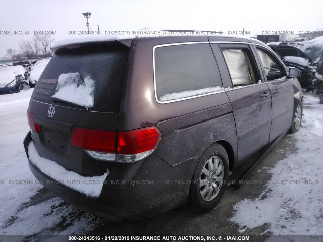 5FNRL38728B098687 - 2008 HONDA ODYSSEY EXL MAROON photo 4