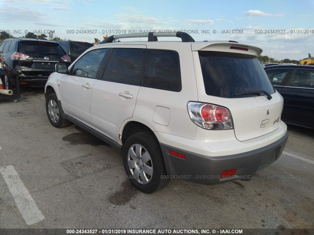 JA4LZ41G03U085354 - 2003 MITSUBISHI OUTLANDER XLS WHITE photo 3