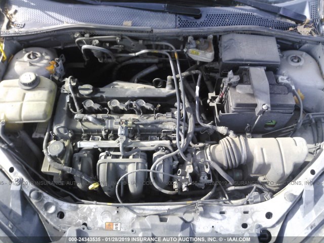 1FAFP34N27W275766 - 2007 FORD FOCUS ZX4/S/SE/SES SILVER photo 10