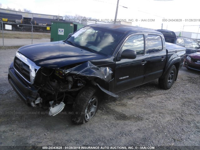 5TEJU62N98Z511707 - 2008 TOYOTA TACOMA DOUBLE CAB PRERUNNER BLACK photo 2