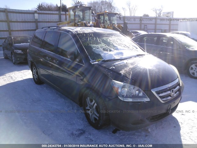 5FNRL387X5B043349 - 2005 HONDA ODYSSEY EXL BLUE photo 1