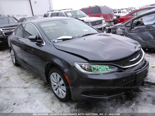 1C3CCCFB5FN628974 - 2015 CHRYSLER 200 LX GRAY photo 1