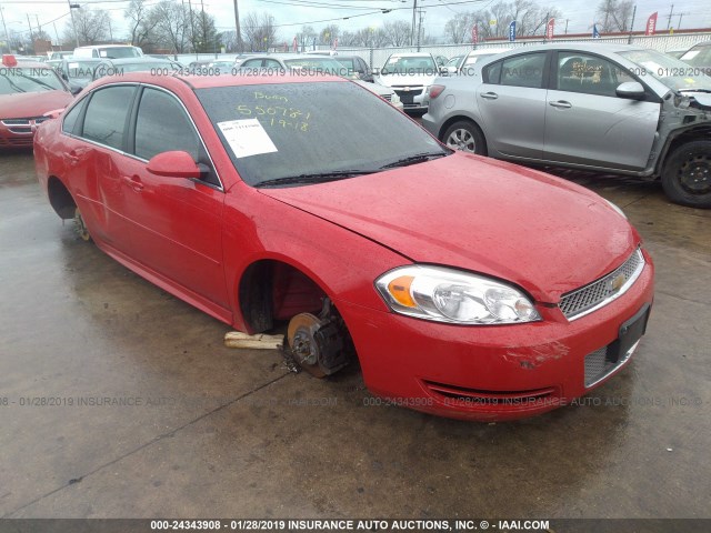 2G1WG5E34D1145356 - 2013 CHEVROLET IMPALA LT წითელი ფოტო 1