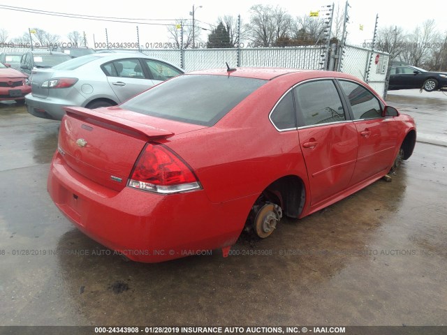 2G1WG5E34D1145356 - 2013 CHEVROLET IMPALA LT წითელი ფოტო 4