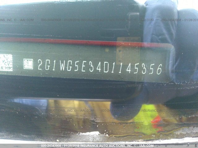 2G1WG5E34D1145356 - 2013 CHEVROLET IMPALA LT წითელი ფოტო 9