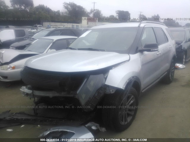 1FM5K7D80GGA97920 - 2016 FORD EXPLORER XLT GRAY photo 2