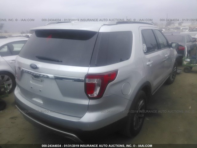 1FM5K7D80GGA97920 - 2016 FORD EXPLORER XLT GRAY photo 4