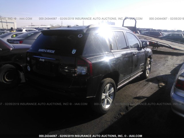 1C4NJDBB1ED622616 - 2014 JEEP COMPASS SPORT BLACK photo 4