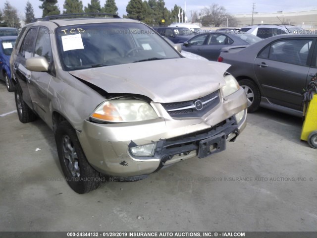 2HNYD18831H513483 - 2001 ACURA MDX TOURING GOLD photo 1