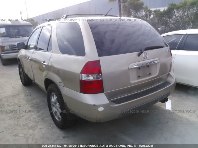 2HNYD18831H513483 - 2001 ACURA MDX TOURING GOLD photo 3