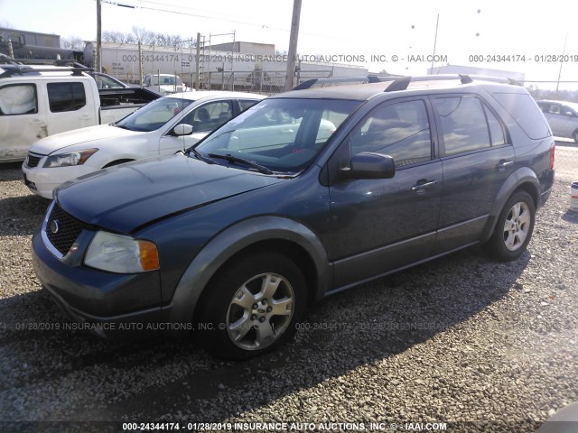 1FMZK02125GA48908 - 2005 FORD FREESTYLE SEL BLUE photo 2