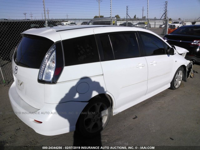 JM1CR293080301388 - 2008 MAZDA 5 WHITE photo 4