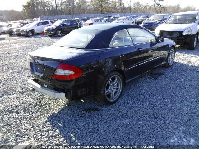 WDBTK72F49T102526 - 2009 MERCEDES-BENZ CLK 550 BLUE photo 4