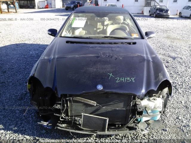 WDBTK72F49T102526 - 2009 MERCEDES-BENZ CLK 550 BLUE photo 6