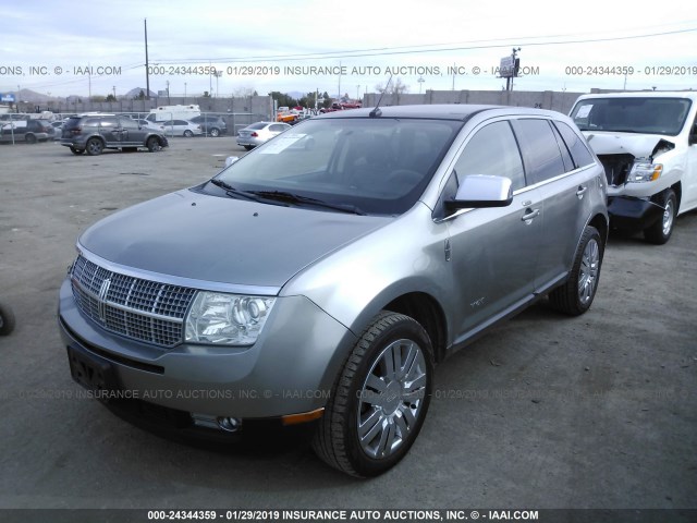 2LMDU88C48BJ32577 - 2008 LINCOLN MKX GRAY photo 2