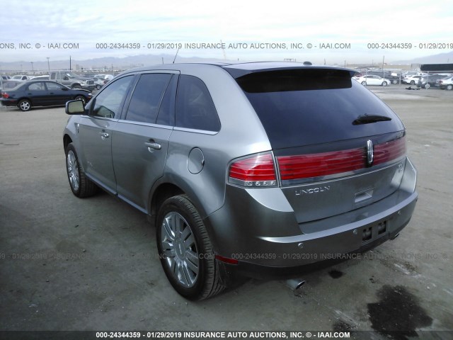 2LMDU88C48BJ32577 - 2008 LINCOLN MKX GRAY photo 3