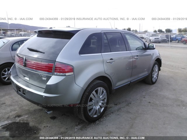 2LMDU88C48BJ32577 - 2008 LINCOLN MKX GRAY photo 4