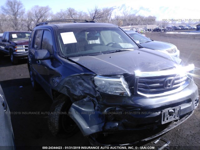 5FNYF4H58EB042837 - 2014 HONDA PILOT EXL GRAY photo 1