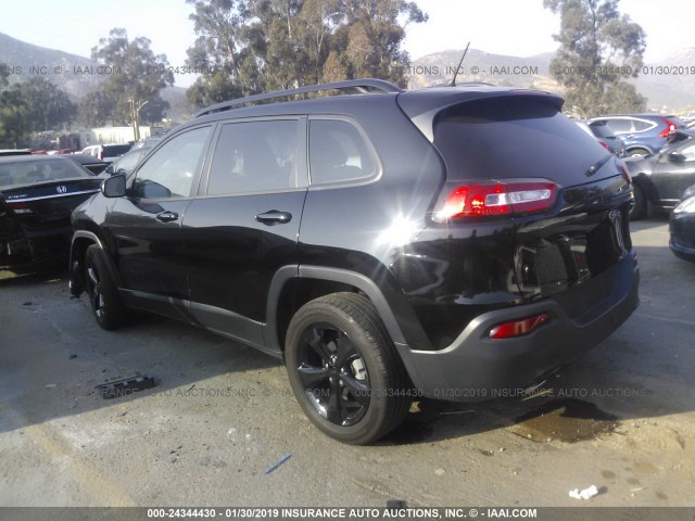 1C4PJLCB4JD552329 - 2018 JEEP CHEROKEE LATITUDE BLACK photo 3