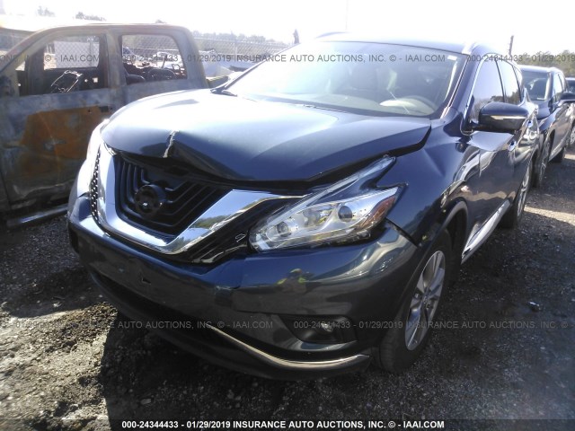 5N1AZ2MG4FN256419 - 2015 NISSAN MURANO S/SL/SV/PLATINUM BLUE photo 6