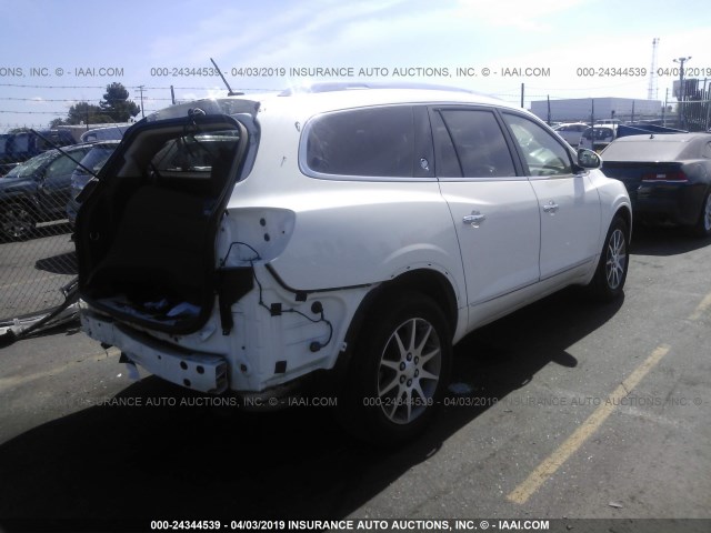 5GAKRBKD7EJ285051 - 2014 BUICK ENCLAVE WHITE photo 4