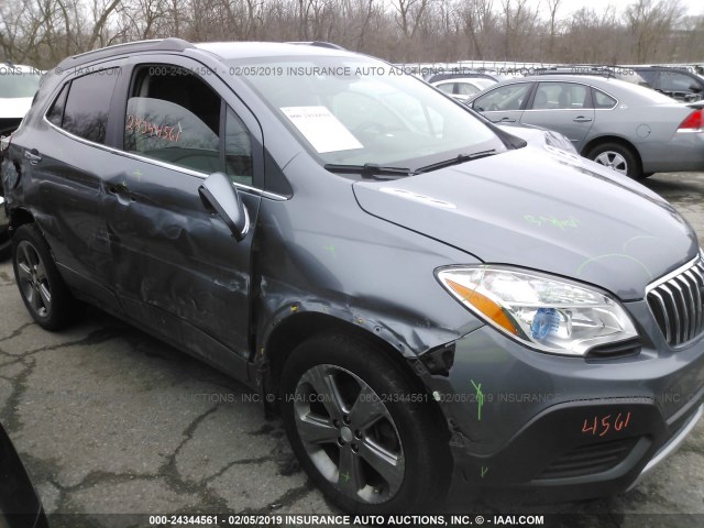 KL4CJESB4EB604016 - 2014 BUICK ENCORE GRAY photo 1