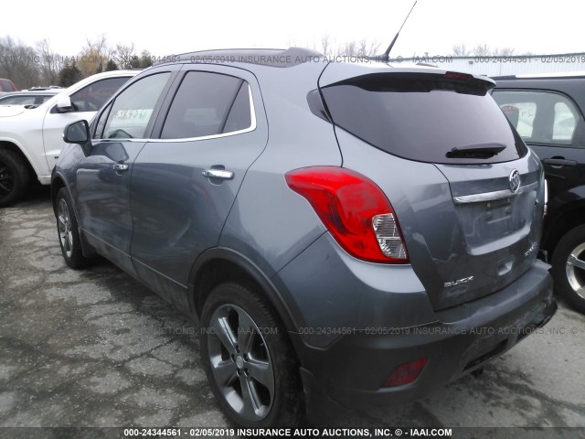 KL4CJESB4EB604016 - 2014 BUICK ENCORE GRAY photo 3