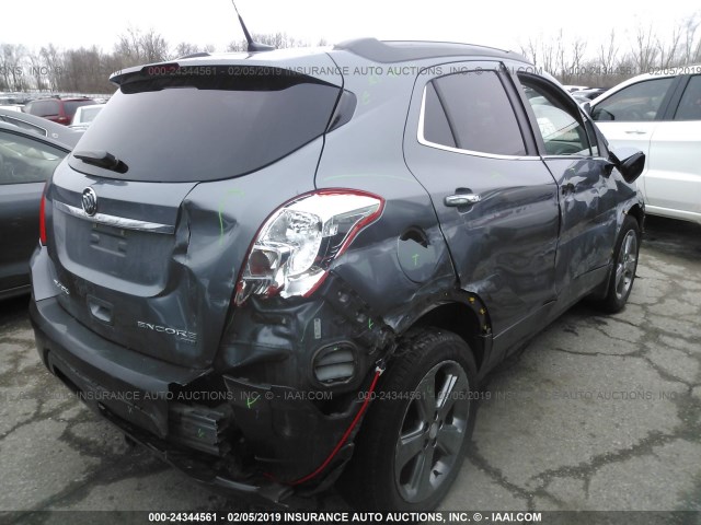 KL4CJESB4EB604016 - 2014 BUICK ENCORE GRAY photo 4