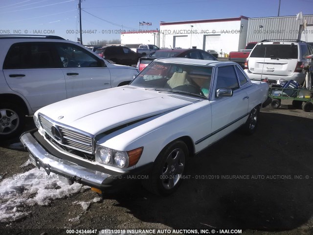 WDBBA45AXBB007557 - 1981 MERCEDES-BENZ 380 SL WHITE photo 2