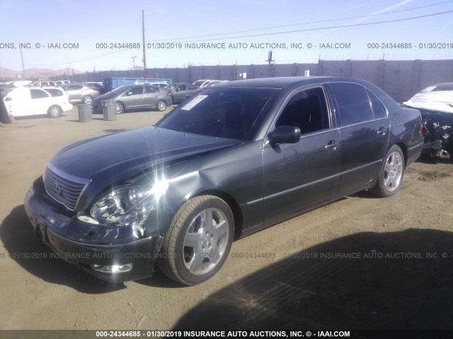 JTHBN36F950173755 - 2005 LEXUS LS 430 GRAY photo 2